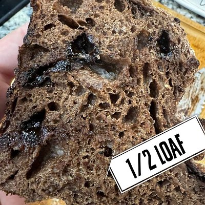 1/2 Triple Chocolate Sourdough Loaf