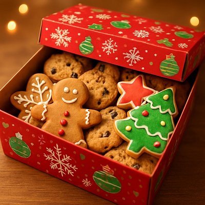 Small Holiday Cookie Box (24 Cookies) 