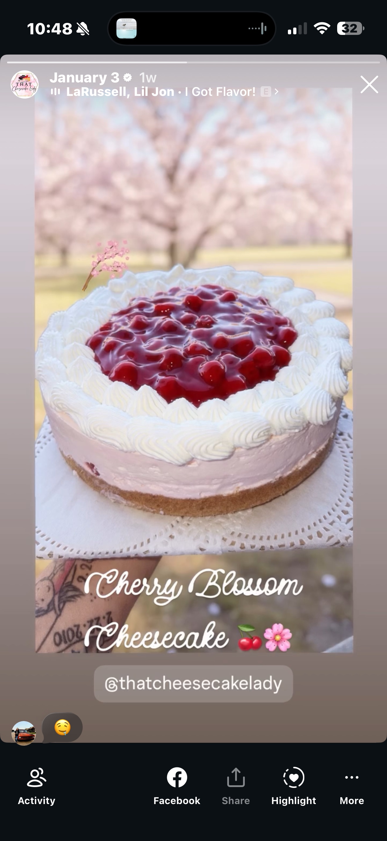 Cherry Blossom Cheesecake 