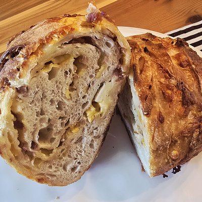 Savory Bacon Breakfast Sourdough Loaf!