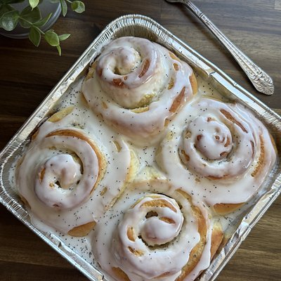 Sourdough Lemon Poppyseed Sweet Rolls - 4 Count