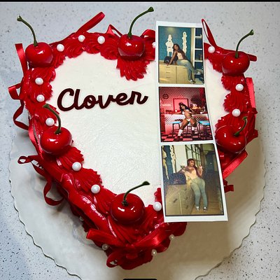 Heart Cake With Custom Image 95.00 - Starting