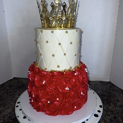 Two Tiered Cake 8” & 6” (serves 30-45)