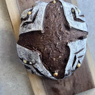 Chocolate Peppermint Bark Sourdough Loaf 