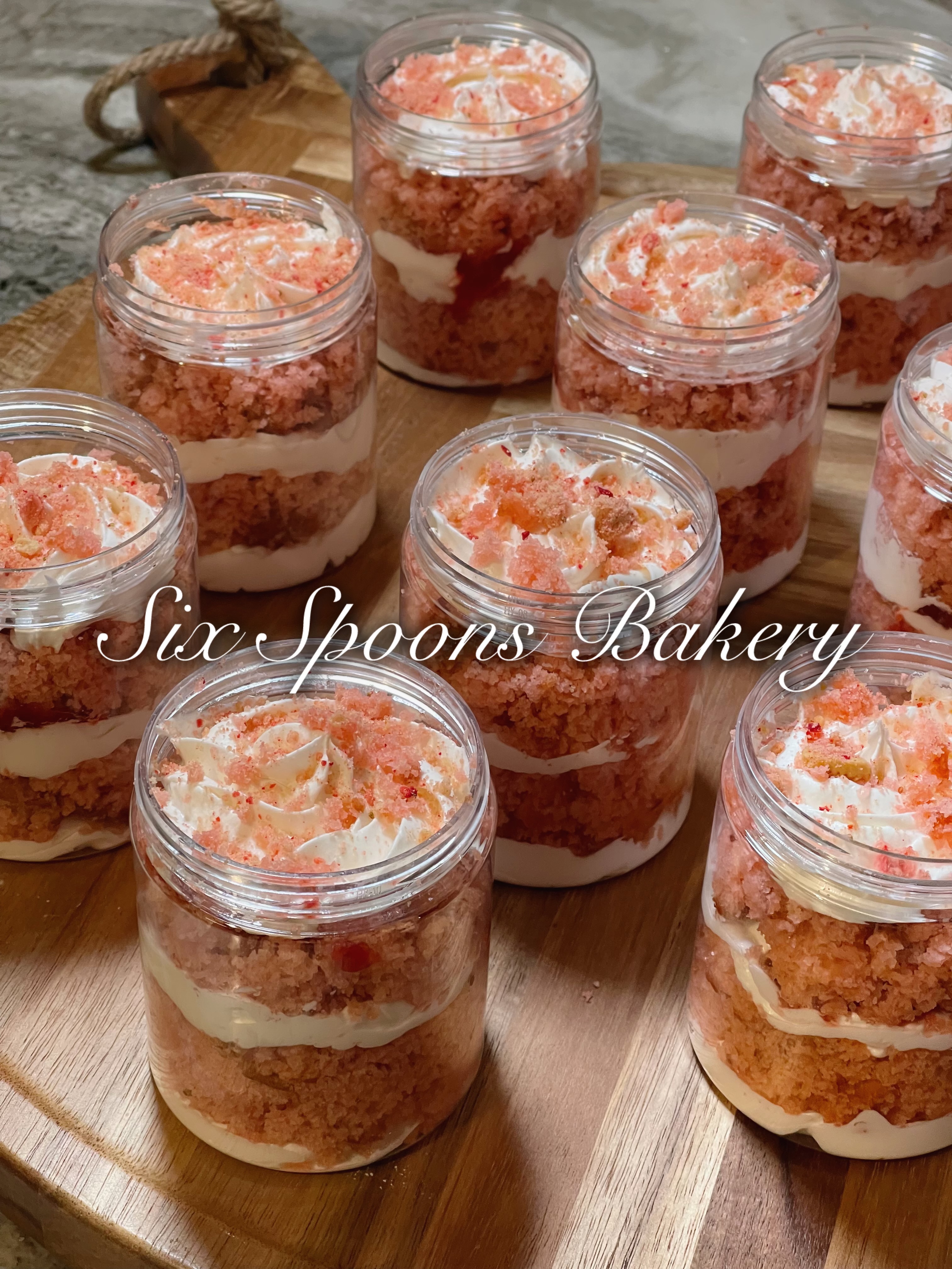 Strawberry Surprise Cake Parfait 