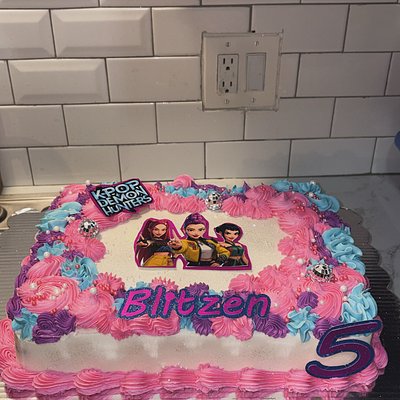 Quarter Sheet Cake With Theme