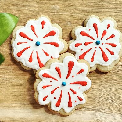 Firework Iced sugar Cookies 12 Pack 