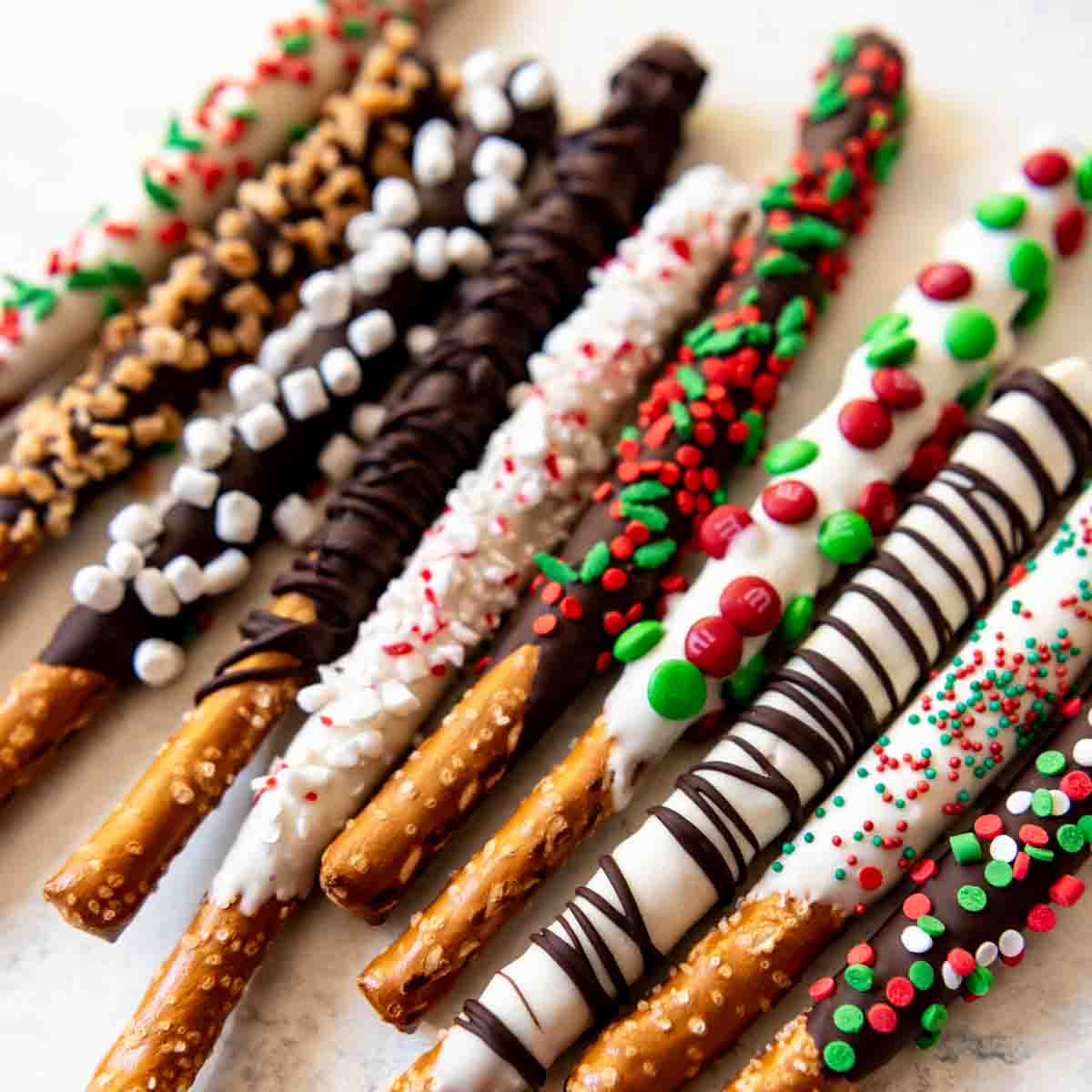 Chocolate Covered Pretzel Rods 