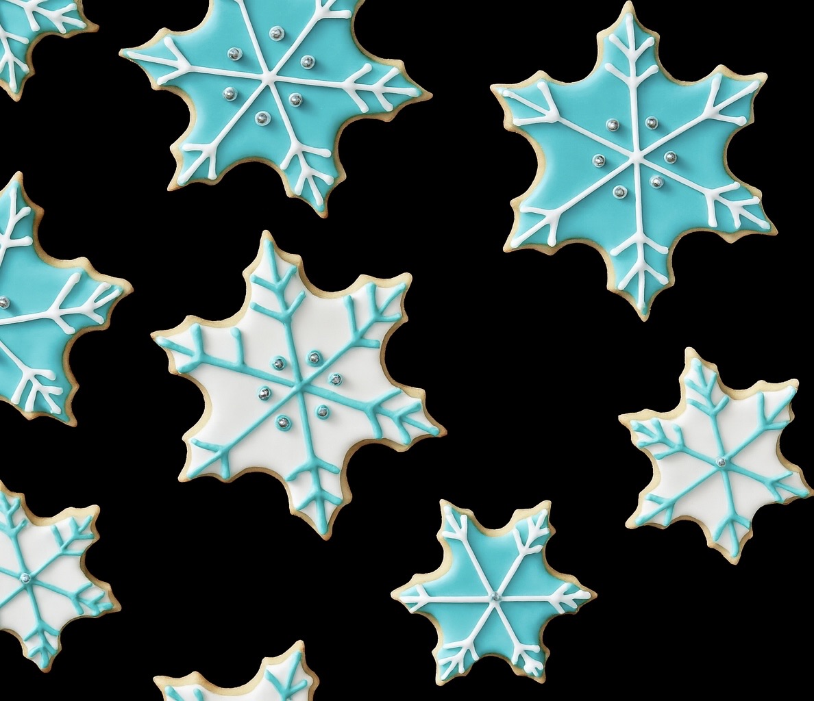 Snowflake Cookies DIY (12) Various Sizes