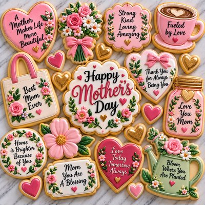 Mother’s Day Sugar Cookies Set Dozen 