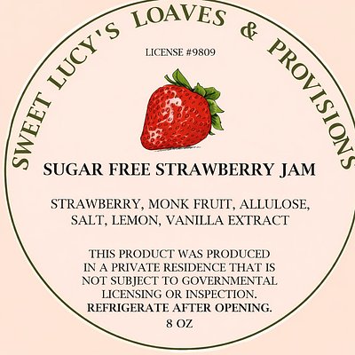 *Small Batch*Sugar Free Strawberry Jam 8oz