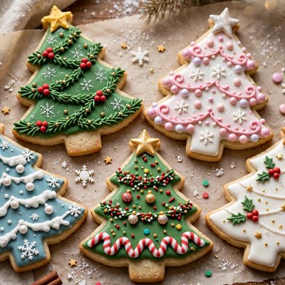 1 Christmas Trees Celebration cookie, your design