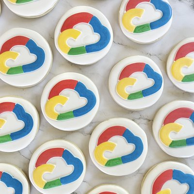 Hand-Piped Logo Cookies