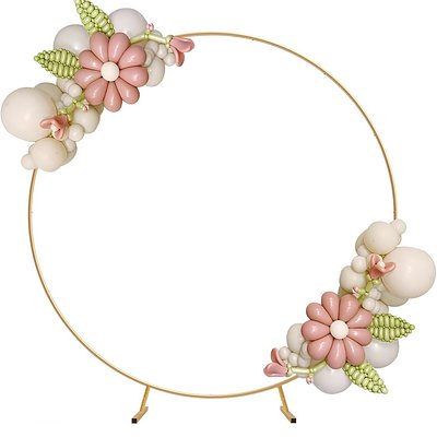 Gold Circle Backdrop Stand Frame (Balloons Not Included)