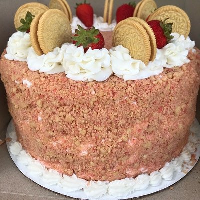 Strawberry Crunch Cake