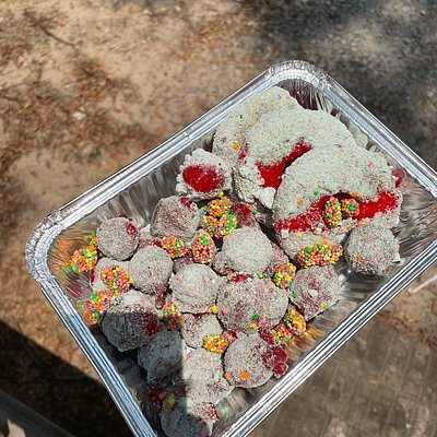 Candied Pineapple and Grapes