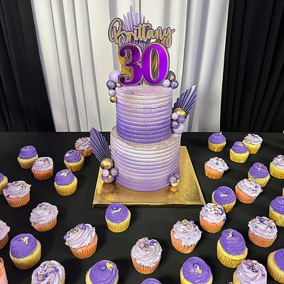 Two Tier Cake & Cupcakes Package