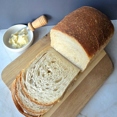 Soft Sourdough Milk Bread - Half Loaf
