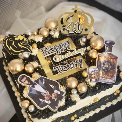 Square Celebration Cake (2 Layer With Filling)