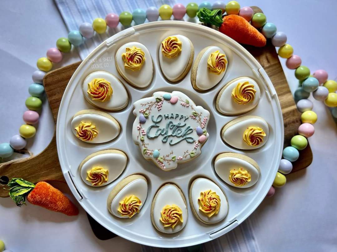 Deviled Egg Easter Cookie Platter