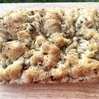 Sourdough Garlic and herb focaccia