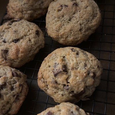 GF Sourdough Chocolate Chip Cookies 