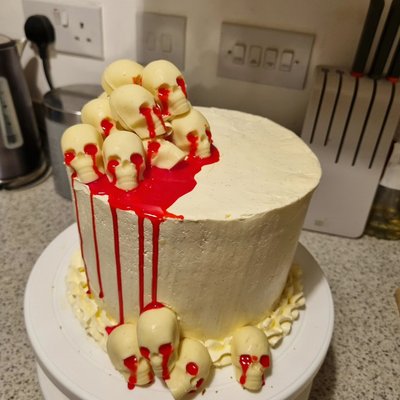 Halloween Skull Cake