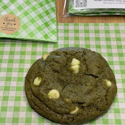 Sourdough Matcha White Chocolate Cookie