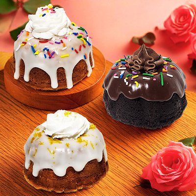 4" Assorted Cakes-box of 6