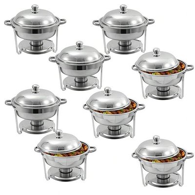 6-Quart Round Stainless Steel Chafing Dish
