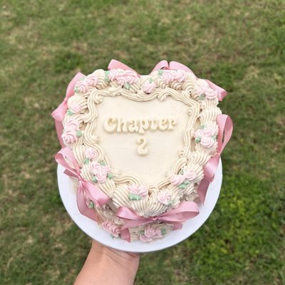8 inch Heart Cake