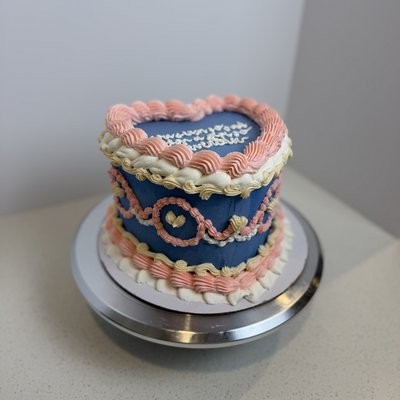 8in Custom Heart Cake 