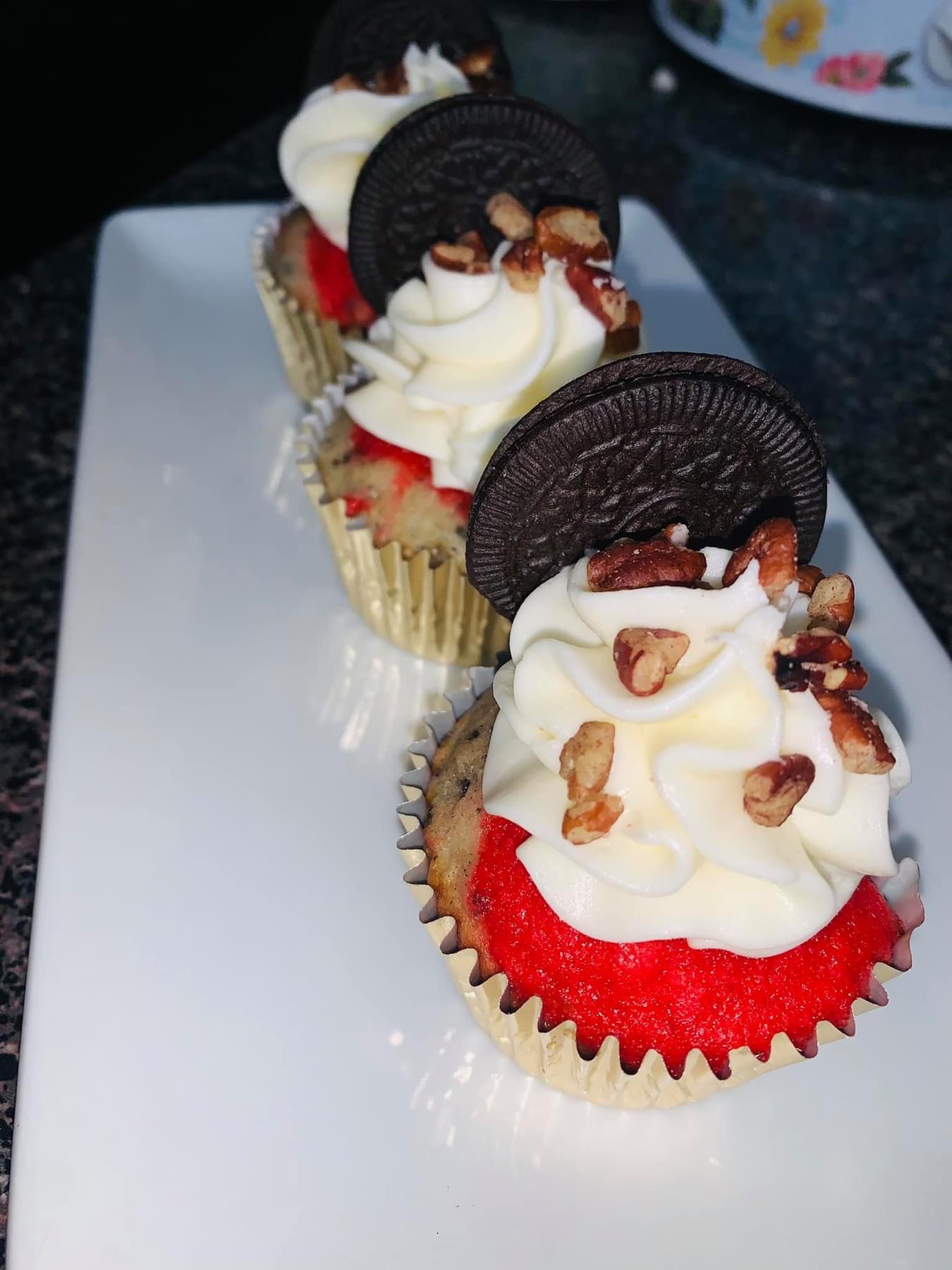 Red Velvet Oreo Duo Cupcakes