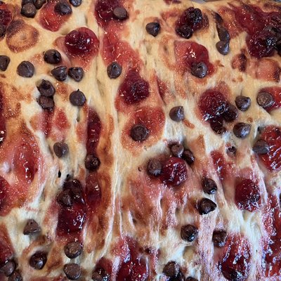 Chocolate Cherry Focaccia 
