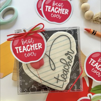 Teacher Appreciation Heart Cookie 
