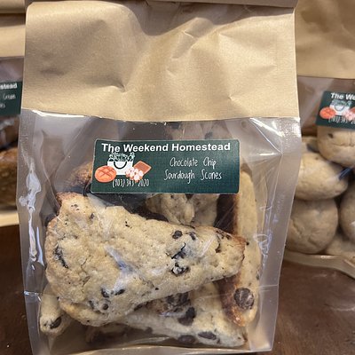Chocolate Chip Sourdough Scones (8 Count)