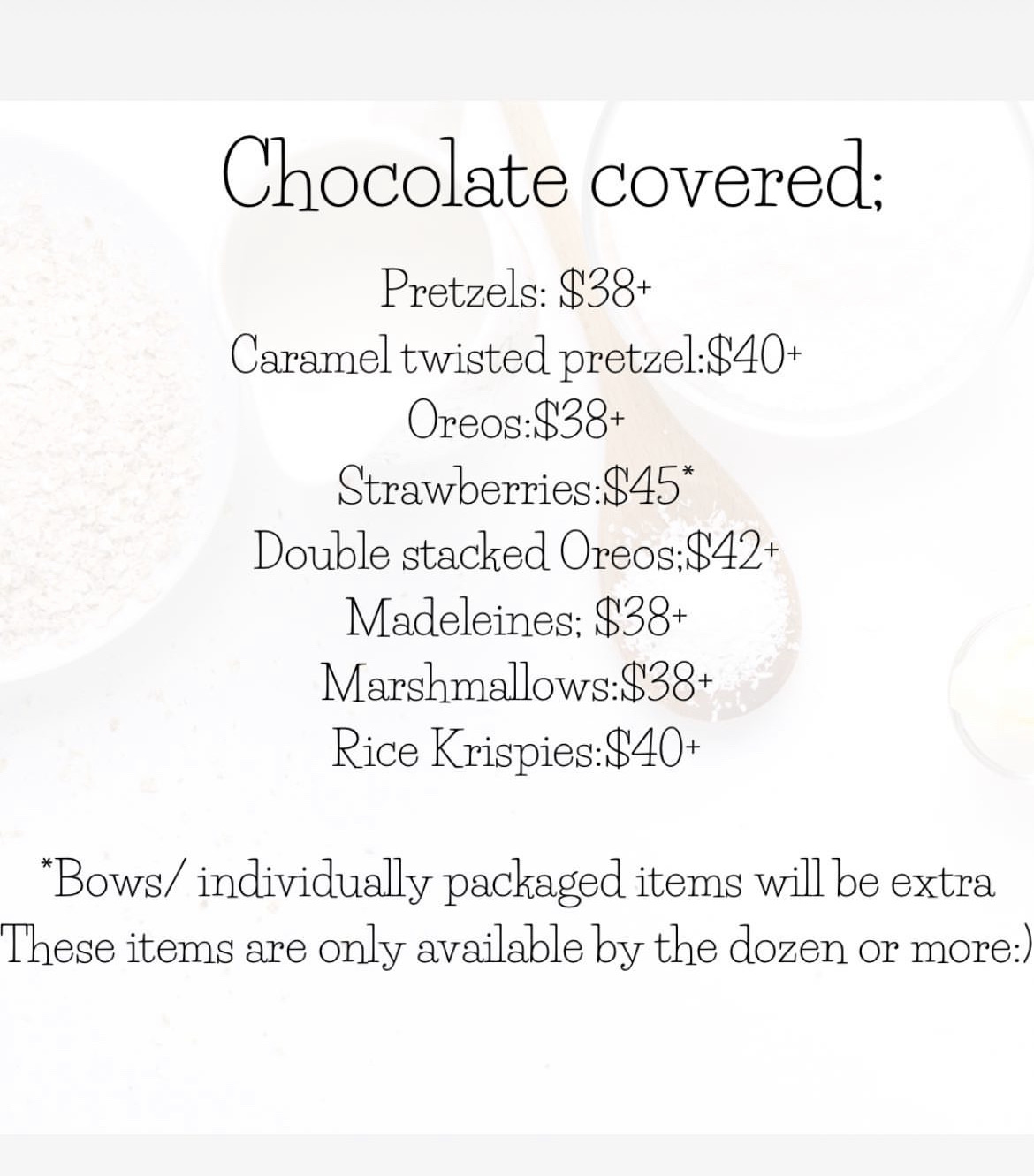 Chocolate Covered Items