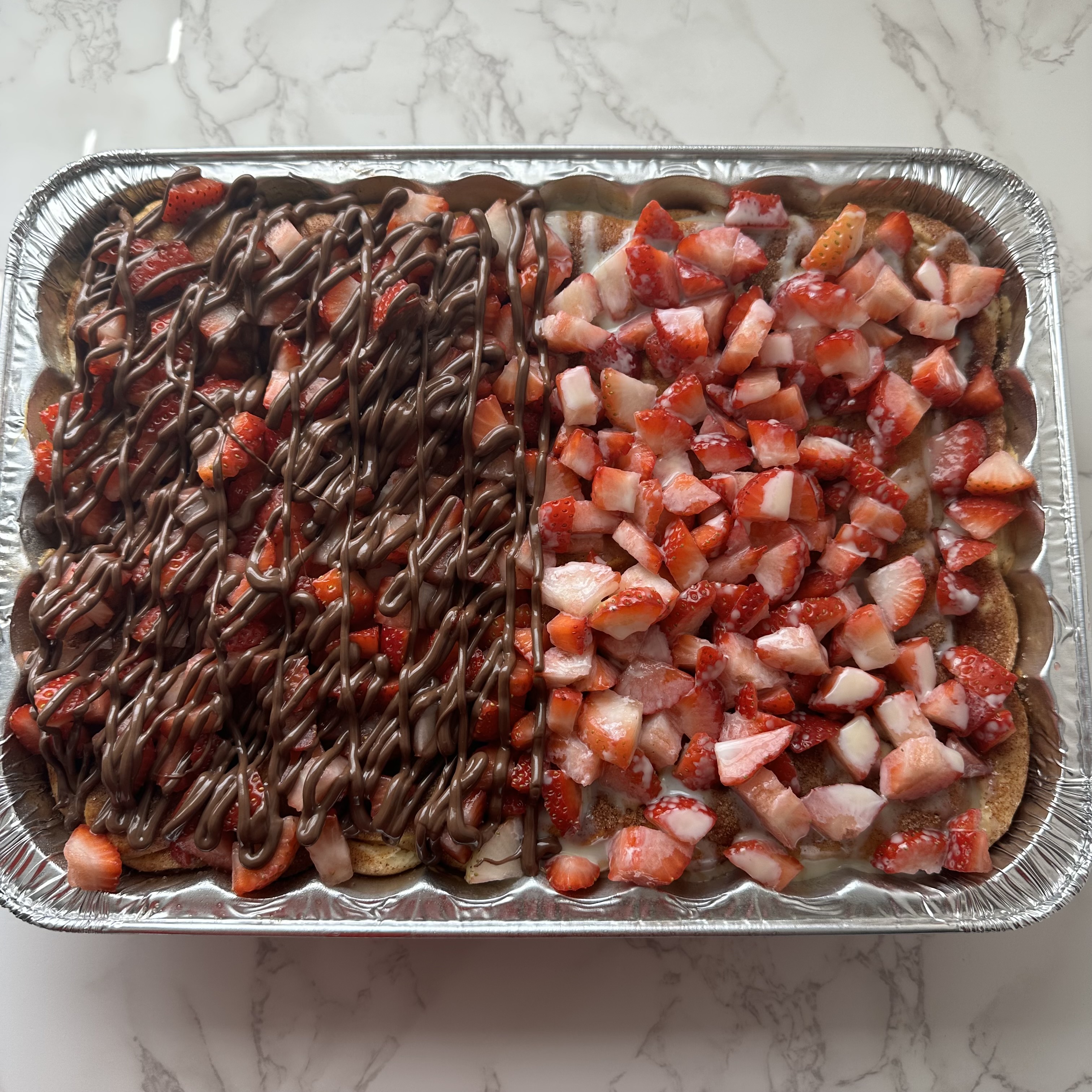 churro cheesecake tray