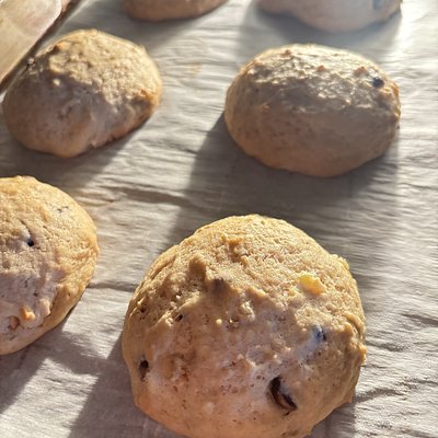 Banana Peanut Butter Chocolate Chip Cookies 