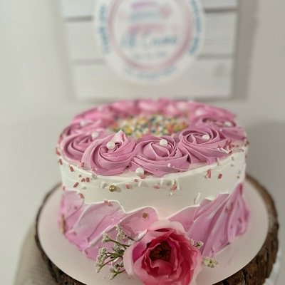 Pink Flower Cake 