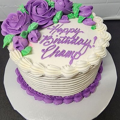 8in Round Floral Serves 12-20