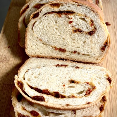 Tomato Basil Parmesan Bread