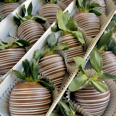 CLASSIC DIPPED AND DRIZZLE-Strawberries/6pc