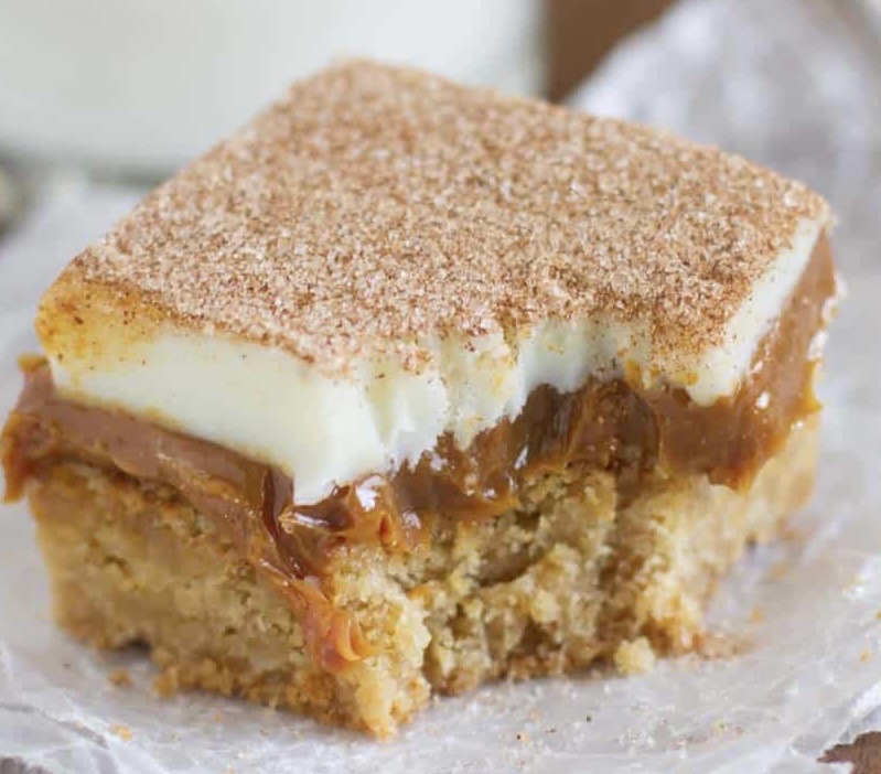 Caramel Snickerdoodle Bars