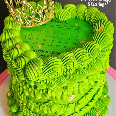 6" 3 Layer Heart Cake