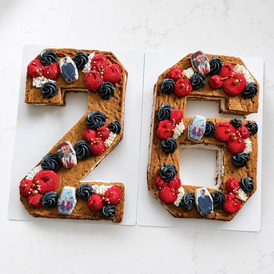 Half-sheet Number Cookie Cake