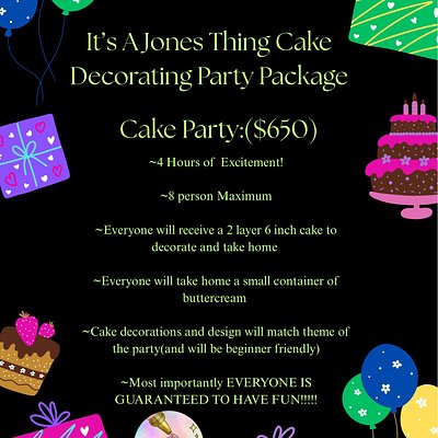 Cake Decorating Party Package 