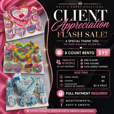 Customer Appreciation Bento Cake Box 8 Ct 