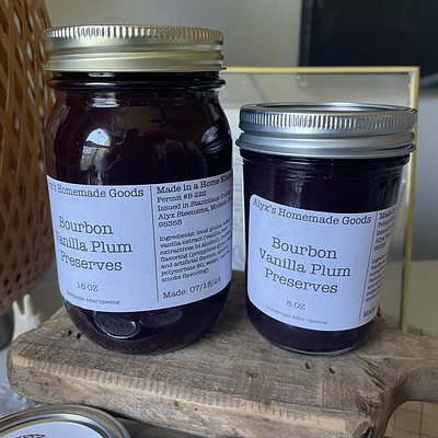 Bourbon Vanilla Plum Preserves