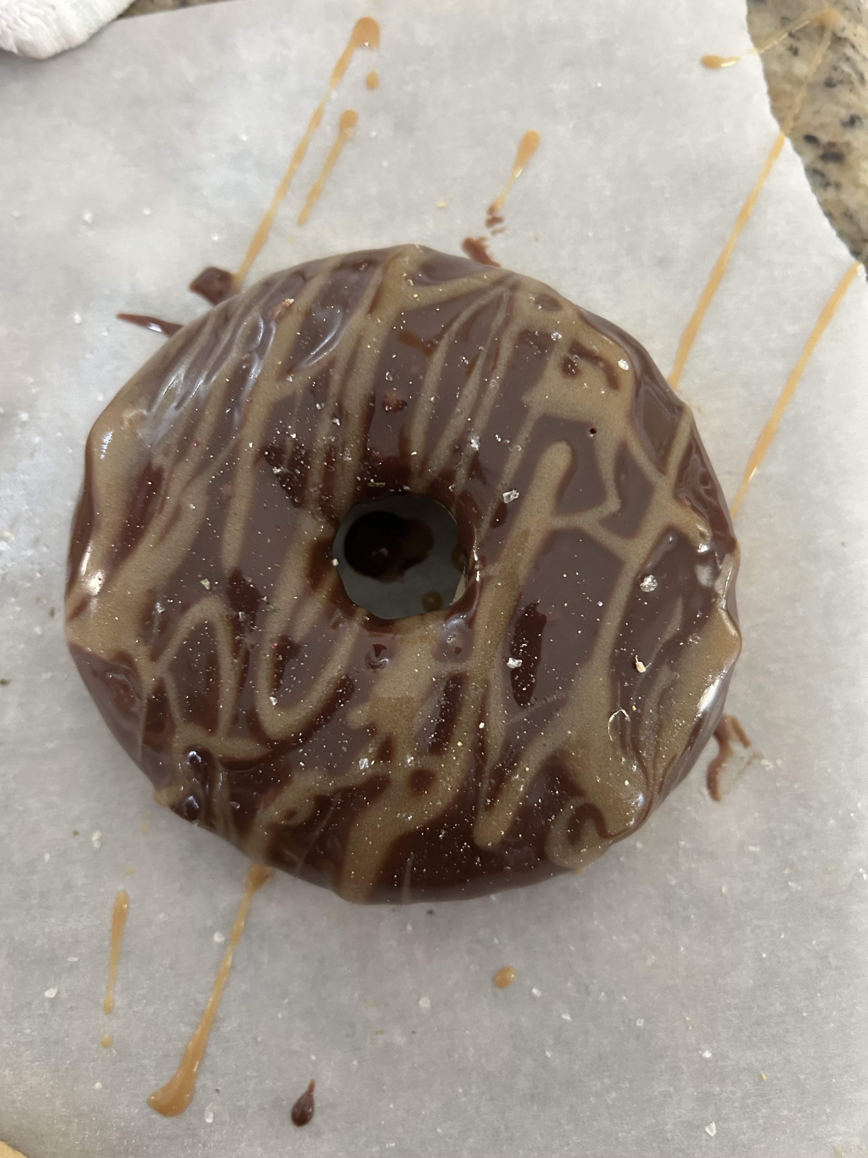 Salted Caramel Donut- 4 Large Donuts
